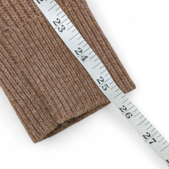 Italic Wool Cashmere Ribbed V-Neck Cardigan – Men's Size Small (Pecan) - Picture 9 of 16